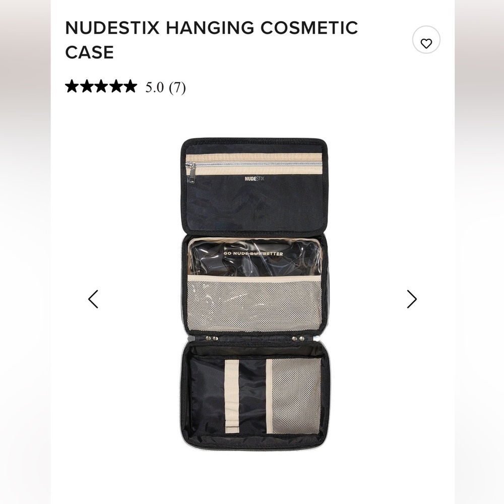 Brand new with tags NUDESTIX HANGING COSMETIC CASE